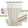 Nesphy No Hook Shower Curtain with Snap in Liner, Beige