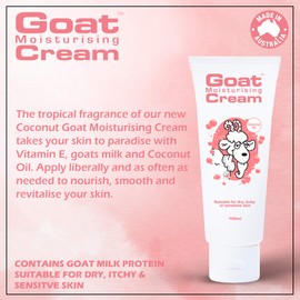 Goat Moisturising Cream Moisturising Hand and Body Cream - Enriched Milk, Vitamin E - 3.4 oz - Coconut Oil