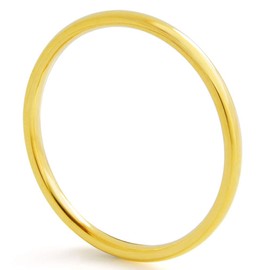 2PIECES Brand sr0152 Stainless Steel Accessory Ring, Unisex, Simple, Hypoallergenic, No Gemstone