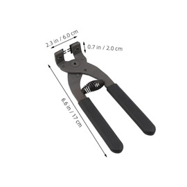BUGUUYO Multi Functional Leather Hole Puncher with Teeth Carbon Steel Crafting Tool for DIY Accessories Ergonomic Silent Hand Pliers for Belts Purses Watch Bands