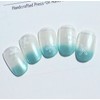 [Ar] Mint pearl handmade nail tip drawing nail art specialist