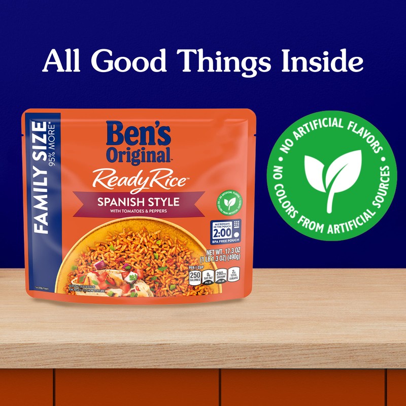 BEN'S ORIGINAL READY RICE Spanish Style Flavored Rice, Family Size,