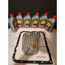 AUTOTTEC & PUREGUARD 4L60E Transmission Filter Kit  & Multi Purpose Fluid DEXIIIH (6 QT) 92-UP