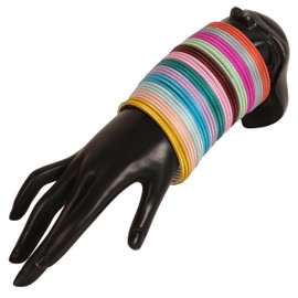 Touchstone indian bangles bracelets for women colorful churiyan set return gifts jewelry chudiya bulk pack bollywood metal bangle sets italian pastel 12 textured vintage colors. Set of 144