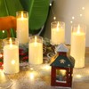 Fo32won Ivory White LED Flameless Pillar Candles Battery Operated with