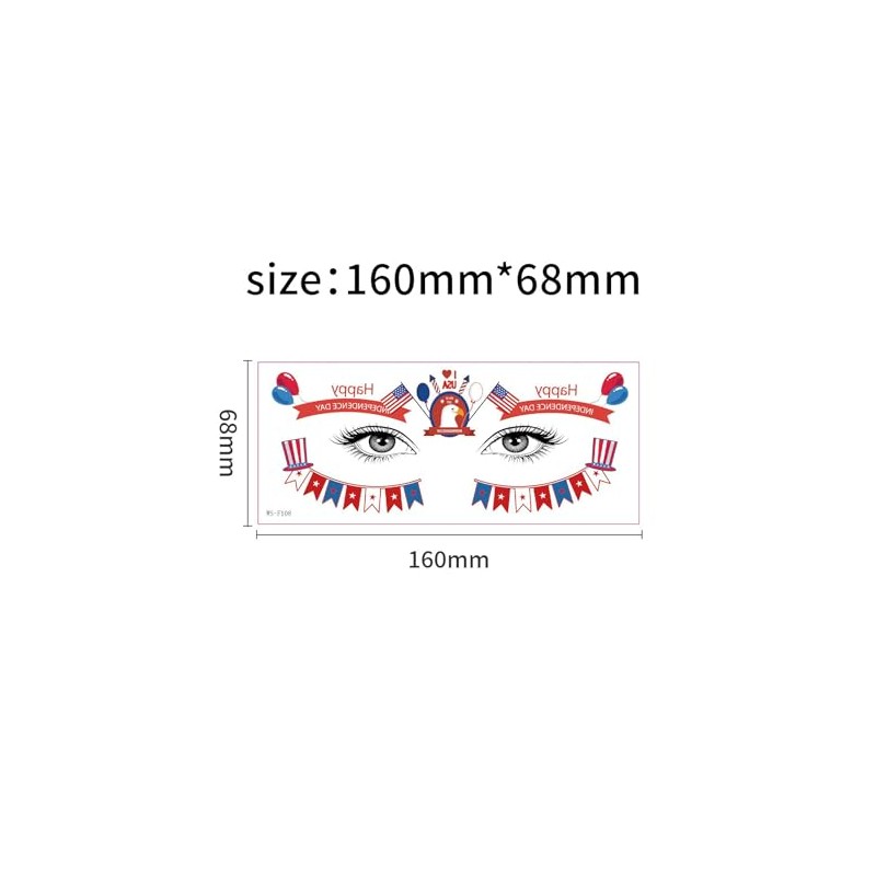 4th of July Tattoos Patriotic Temporary Tattoo Stickers American Flag