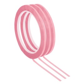 PATIKIL 3 Pack Whiteboard Tape, 2.5mm 3/32" Width Art Tape Dry Erase Board Pinstripe Thin Tape for Graphic Chart Grid Drafting Electrical Marking, Pink