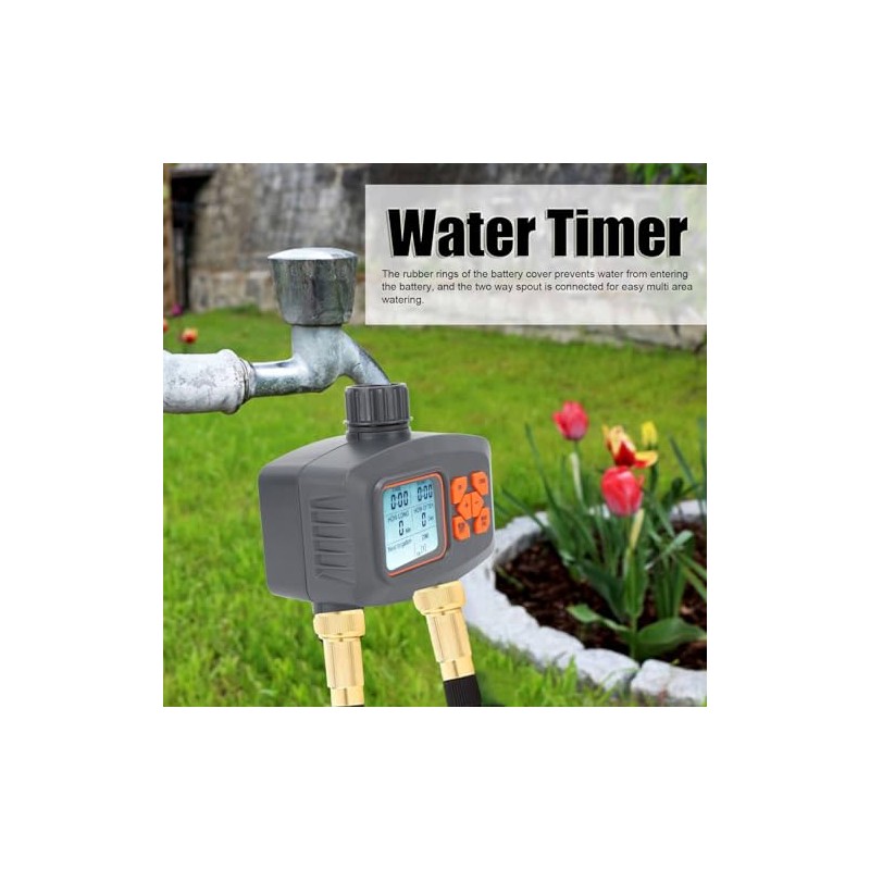 Sprinkler Timer, Dual Outlets Hose Watering Timer, 2 Zone Automatic