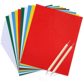 Transfer Paper and Tracing Paper with Embossing Stylus, Kissbuty 22 Pcs Carbon Water-Soluble Transfer Papers Transfer Pattern on Cloth,Canvas,Fabric,Wood for Sewing Cross Stitch Embroidery Paint Kit