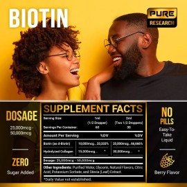 Cabello Asombroso Biotina Con Colágeno 50,000mcg 60ml Sabor S/N