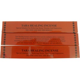 Nepalese/Tibetan Orange & Green Tara Healing Herbal Incense - Packs of 3 or 6 (Orange Tara x 3)