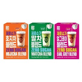 Green Tea One [녹차원] 제로슈가 블렌드 7스틱 3종 (말차+호지차+얼그레이) [Green Tea World] Zero Sugar Blend 7 Sticks 3 Types (Matcha + Hojicha + Earl Grey)