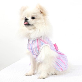 2 Pack Dog Dresses, Puppy Princess Dresses with Sweet Bowknot, Cute Dog Clothes for Small Dogs Girl for Spring Summer (Pink Purple, XX-Small)