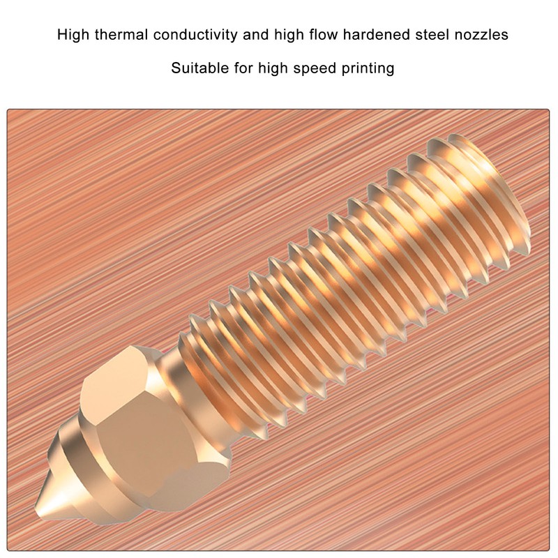 10pcs 3D Printer Extruder Brass Nozzles High Temperature Resistance Wear