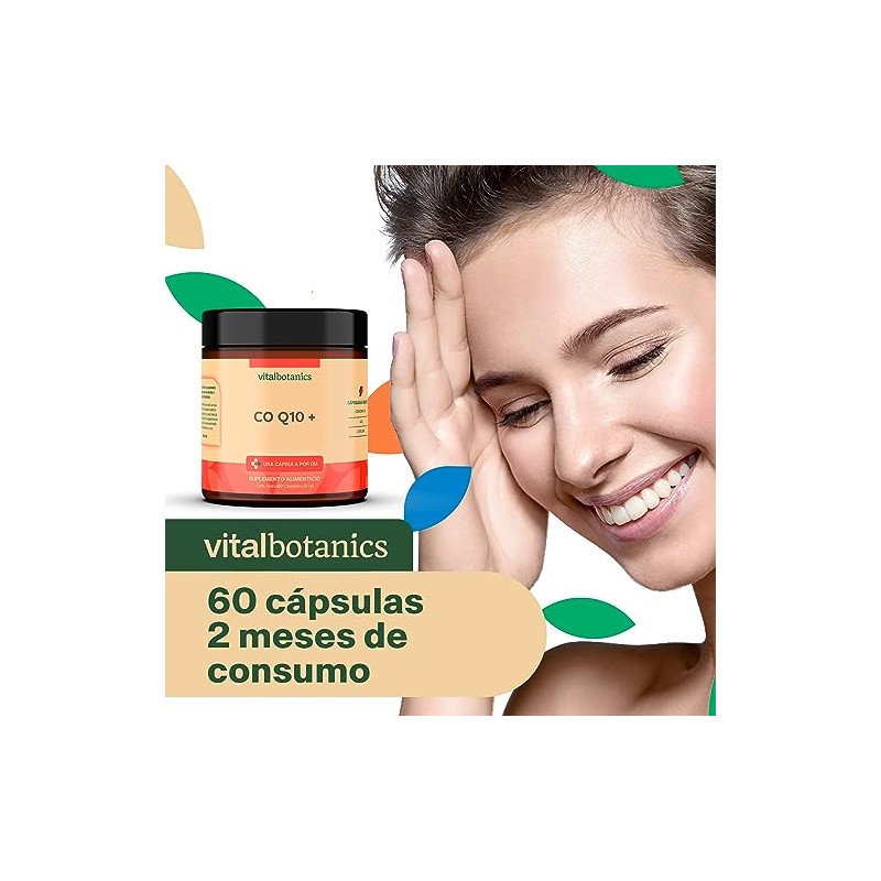 Vital Botanics CoQ10 Coenzima Q10 con Ajo y Cúrcuma