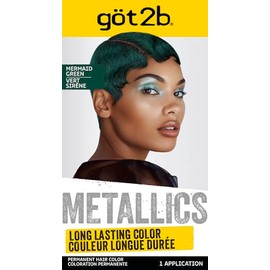 Got2b Metallics Permanent Hair Color, M77 Mermaid Green