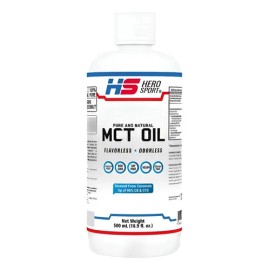 Hero Sport Mct Oil 500ml 33 Serv Ácido Caprílico 100 Puro                                                                                             