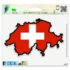 Switzerland Map Flag Vinyl Car Bumper Window Sticker 1" x 3"