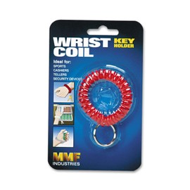MMF Industries Cool Coil Wrist Key Ring - Plastic - Red, 1 Each (201450007)