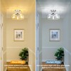 TOBUSA 3-Light Semi Flush Mount Light Fixture, Modern Industrial Glass