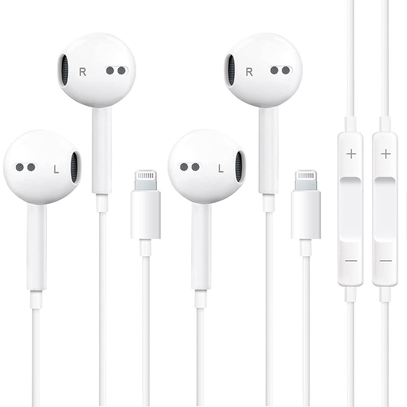 Headphones for iPhone,2 Pack Earbuds Wired Earphones with Built-in Microphone
