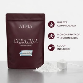 ATMA Creatina Monohidratada 300g | Pura Creavitalis® | 60 Porciones