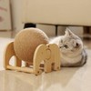 Interactive Wooden Scratch and Exercise Toy - Natural Sisal Scratching