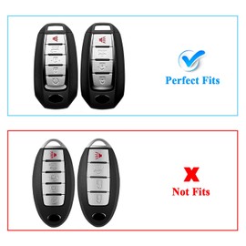 MILD EAST for Infiniti Key Fob Cover with Keychain, Car Key Case Protector for Q50 Q60 QX60 QX50 QX55 2019-2024 (Black)