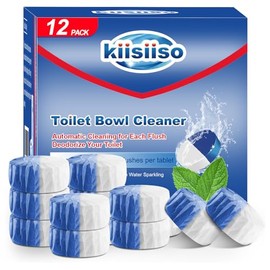 Kiissiiso Tabletas Limpiadoras Inodoros Limpiadores Automáticos Tanques Inodoro Paquete Ultra Limpias Azul Blanco