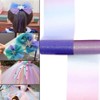 Hazrcvr Rainbow Tulle 2 Rolls Rainbow Glitter Tulle Roll Decorative