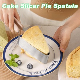 Suuker Cake Cutter, Stainless Steel Cake Knife and Server with Double Handle, Adjustable Cake Slicer for Cake Server, Pie Server, Cake Cutting Set for Wedding