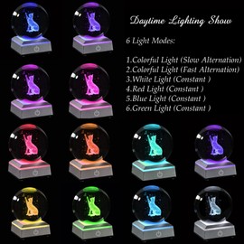 CNLQ Cat Gifts for Cat Lovers Women Girls, 3D Crystals Cat Figurines Statue Cat Themed Gifts Home Decor Anime Black Cat Mom Gifts for Women Memorial Birthday for Best Friend Keepsake