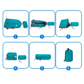 QUINTRA Ultralight Portable Foldable Female Waterproof Outdoor Leisure Hiking Backpack Large Capacity Kids Backpacks Boys, Green, One Size