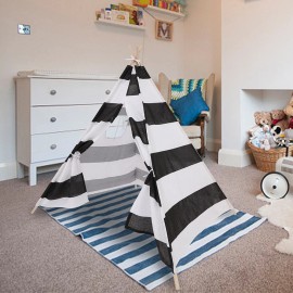 Unbranded Teepee Tent for Kids Outdoor Play Tent Toddlers Canvas Foldable Indoor Play Tent