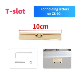 ZONEPACK Copper Brass Stamping Flexible Alphabet Number Symbol Character Stamp Mold Die, Letter Holder, Positioning Plate DIY for Hot Foil Stamping Machine (10cm T-Slot)