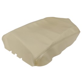 X AUTOHAUX Car Center Console Lid Armrest Seat Box Cover Protector Replacement Microfiber Leather for Nissan Titan 2004-2014 Beige