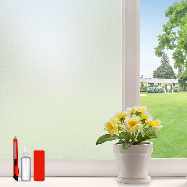 BEZAVSGNL Window Privacy Film Frosted Privacy Window Film Heat Control