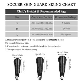 Kids Adults Football Shin Guards, Soccer Shin Guards Eva Shin Pads, Football Shin Pad, Junior Shin Pads with Ankle Protection, Leg Shin Guards, for Boys Girls Teenagers (S)