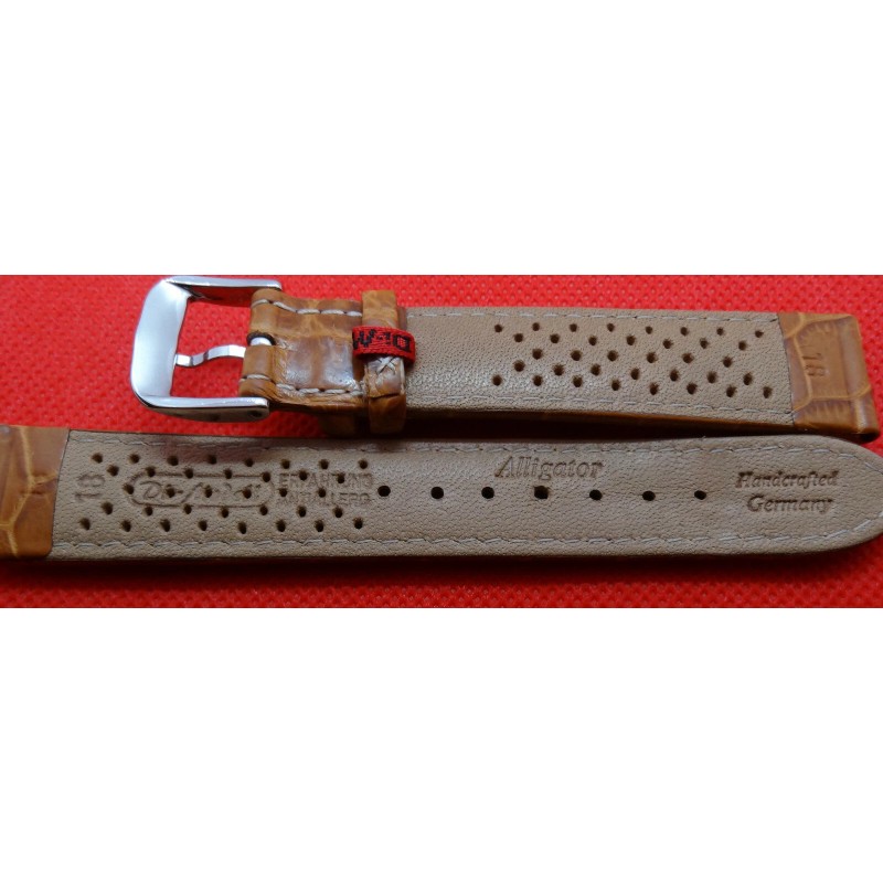 Di-Modell New Mens Di-Modell Tan Padded Genuine Alligator 18mm Watch