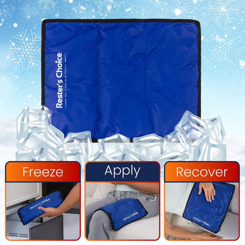 Gel Soft Flexible Ice Pack for Injuries Reusable - (Large: