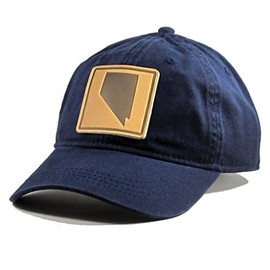 Homeland Tees Men's Nevada Leather Patch Cotton Twill Hat Navy