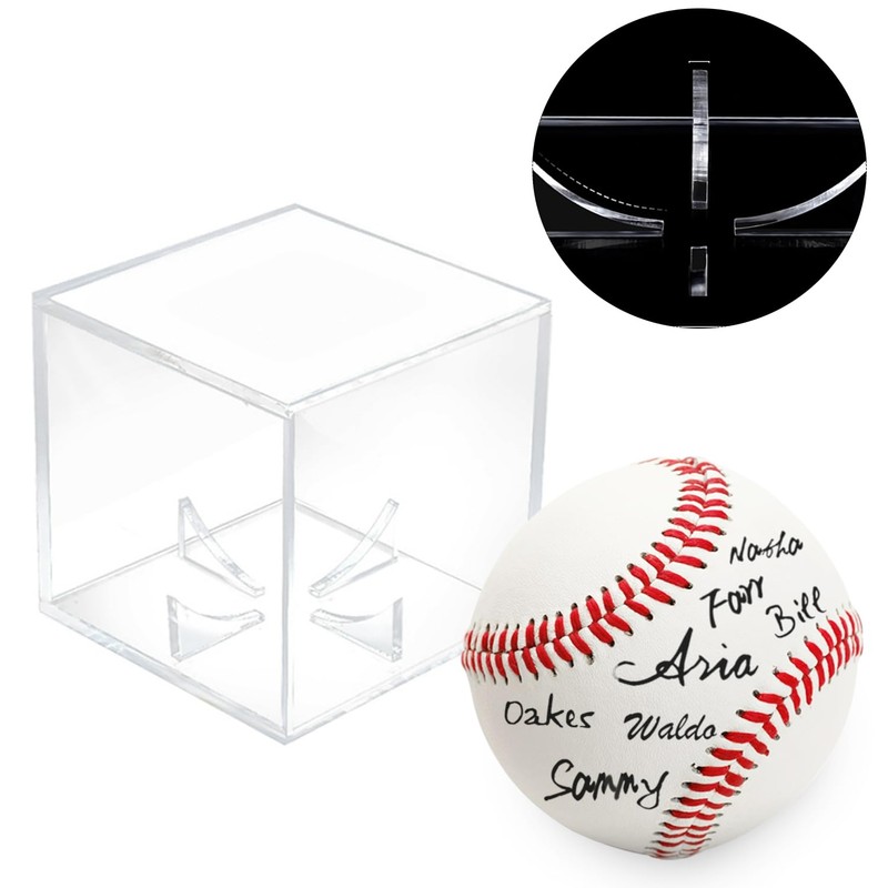 Acrylic Baseball Case for Display, UV Protected Baseball Display Cube,
