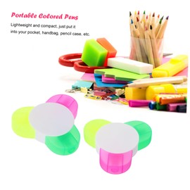 Operitacx 5pcs Pastel Colors Highlighter Plastic Fluorescent Highlighter Colorful 3-in-1 Fluorescent Pens Fluorescent Pens