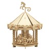 Pebaro 870/2 Holzbausatz Karussel, 3D Puzzle Kirmes, Modellbausatz, Basteln mit