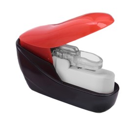 Staple-less stapler, mini cute book manual stapler machine for brochures, newspapers, leaflets