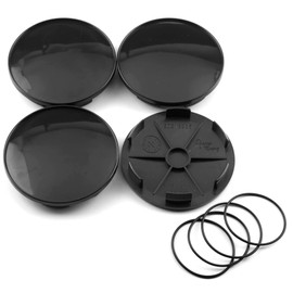 4pcs 68mm(2.67in) 62mm(2.42in) Wheel Center Caps for #Rays Volk TE37 654F RS6 XXR 527 531 and 4pcs 50mm(1.97in) Black Wheel Center Cap Rubber O-Rings with 50-100mm Clip to Clip Diameter Universal