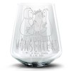 Mr. & Mrs. Panda Personalisiertes Cocktail Glas Pinguin Pärchen -