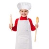 CRJHNS Kids Apron and Chef Hat Set, Adjustable Cotton Child