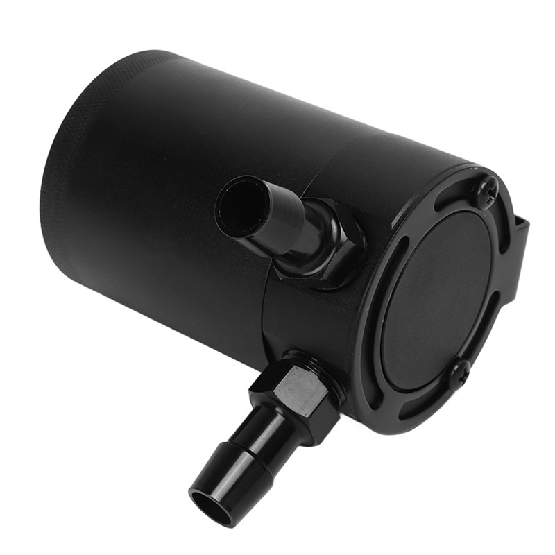2 Port Oil Catch Can with Drain Valve 300ml Aluminum
