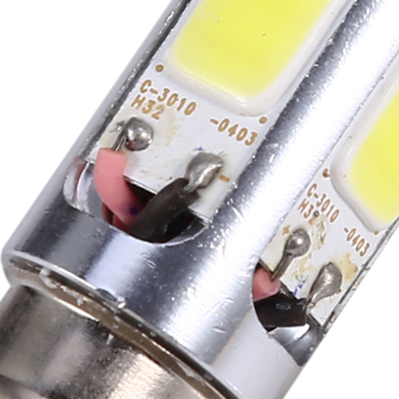 2x 6000K White H6M COB LED Motor Bike/ATV Headlight Fog